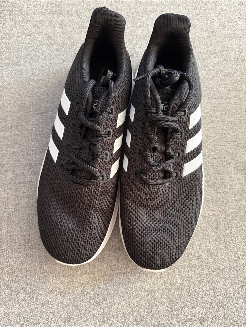 adidas Men's Black and White Athletic Trainers
